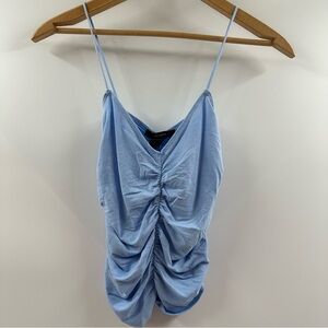 Forever 21 Light Blue Scrunched Front Tank – Size Medium
